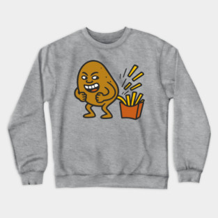 Junk Food Humor French Fries Parody Crewneck Sweatshirt
