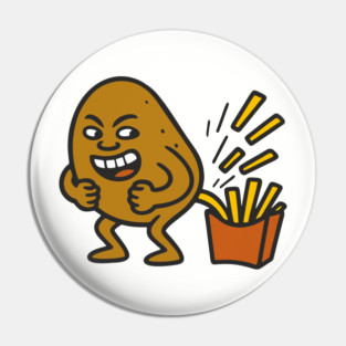 Junk Food Humor French Fries Parody Pin