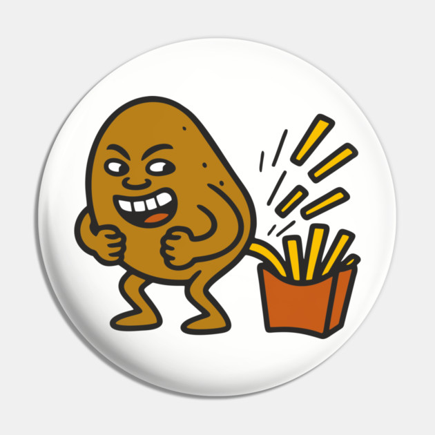 Junk Food Humor French Fries Parody Pin by Anticorporati