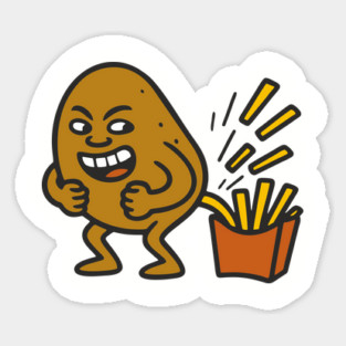 Junk Food Humor French Fries Parody Sticker