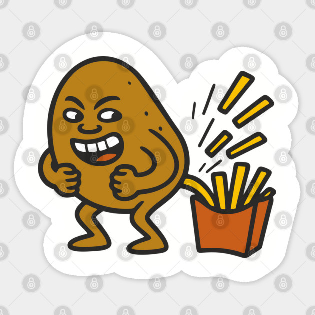 Junk Food Humor French Fries Parody Sticker by Anticorporati