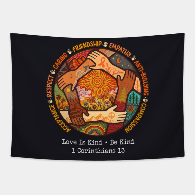 Love Is Kind • Be Kind, 1 Corinthians 13 Tapestry by Charles's Store 8
