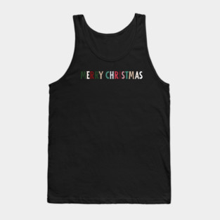 Colorful Merry Christmas Message Tank Top