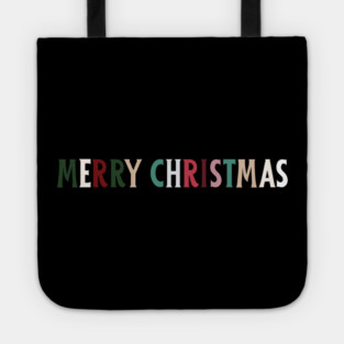 Colorful Merry Christmas Message Tote