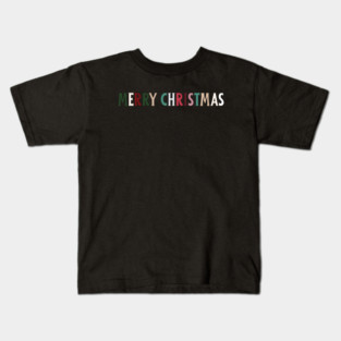 Colorful Merry Christmas Message Kids T-Shirt