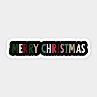 Colorful Merry Christmas Message Sticker