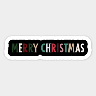 Colorful Merry Christmas Message Magnet