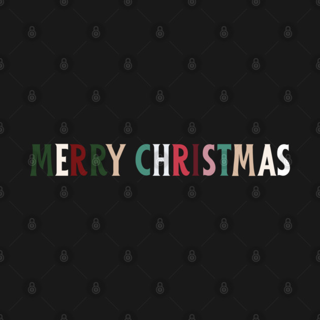 Colorful Merry Christmas Message by Creatifly Graphic Tees