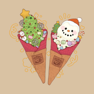 Cute Christmas Soft Ice Cream