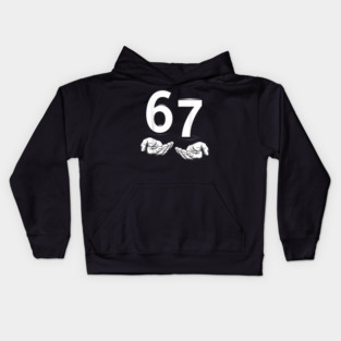 Funny Six Seven 6 7 Meme Gen Alpha Slang 6 7 Hands Kids Hoodie