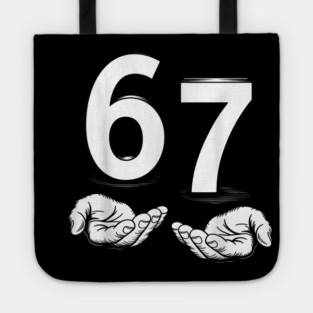 Funny Six Seven 6 7 Meme Gen Alpha Slang 6 7 Hands Tote