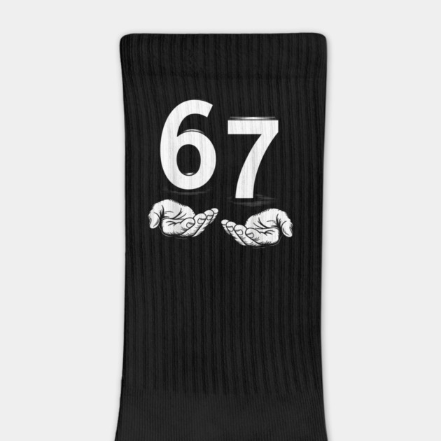 Funny Six Seven 6 7 Meme Gen Alpha Slang 6 7 Hands by DesignAura