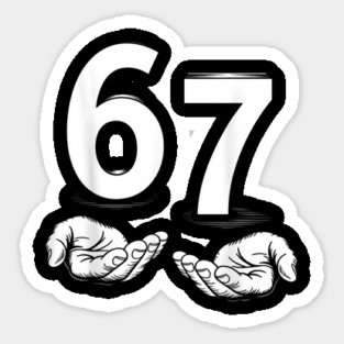 Funny Six Seven 6 7 Meme Gen Alpha Slang 6 7 Hands Magnet