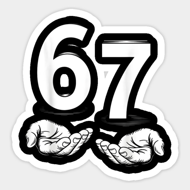 Funny Six Seven 6 7 Meme Gen Alpha Slang 6 7 Hands Magnet by DesignAura