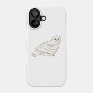 Snowy Owl bird species wildlife art Phone Case