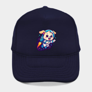 Kawaii Space Dog with Jetpack • Whimsical Astronaut Puppy Design Hat
