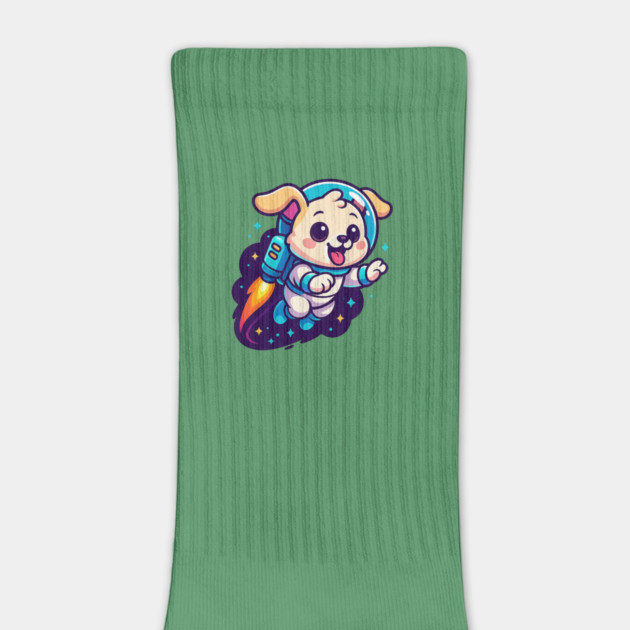 Kawaii Space Dog with Jetpack • Whimsical Astronaut Puppy Design by Anne Lee