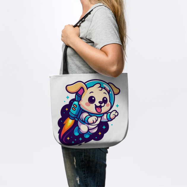 Kawaii Space Dog with Jetpack • Whimsical Astronaut Puppy Design by Anne Lee