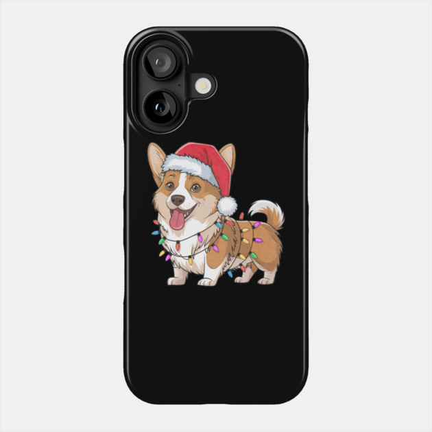 Cardigan Welsh Corgi Christmas Lights Xmas Dogs Phone Case by yangho