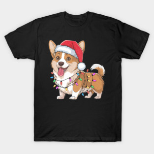 Cardigan Welsh Corgi Christmas Lights Xmas Dogs T-Shirt
