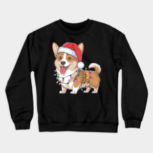 Cardigan Welsh Corgi Christmas Lights Xmas Dogs Crewneck Sweatshirt