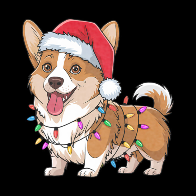 Cardigan Welsh Corgi Christmas Lights Xmas Dogs by yangho
