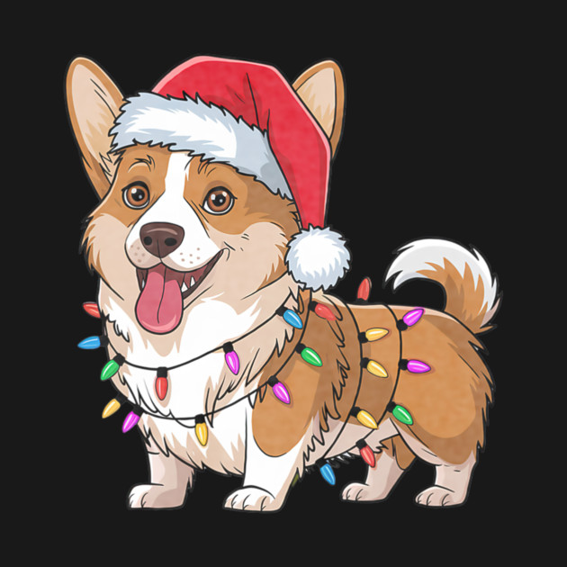 Cardigan Welsh Corgi Christmas Lights Xmas Dogs by yangho
