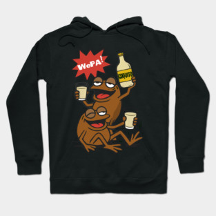 Funny Puerto Rican Coquí Frogs Drinking Coquito Saying WePA! Hoodie