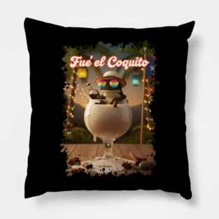 Fué el Coquito Funny Puerto Rican Christmas Coquí Frog Boricua Pillow