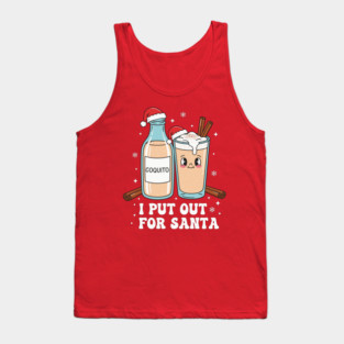 Funny Coquito Christmas “I Put Out for Santa” Cute Puerto Rican Tank Top