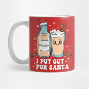 Funny Coquito Christmas “I Put Out for Santa” Cute Puerto Rican Mug
