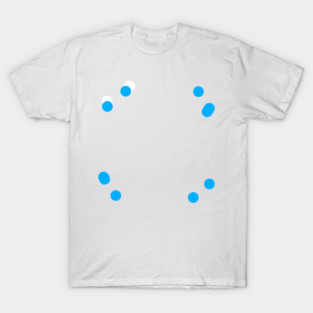 Blue white polka dots T-Shirt