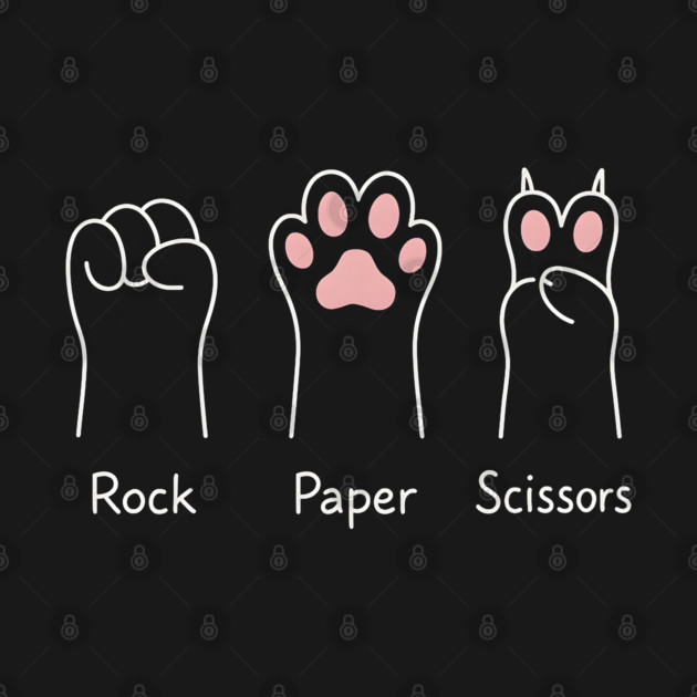 Rock Paper Scissors Cat Paws – Funny Animal Paw Game Graphic by MakerMind8.2