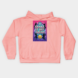 Shake It Off Squad Disco Emoji Dance Celebration Design Kids Hoodie