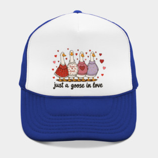 Preppy Valentine Goose Cute Lover Aesthetic Hat