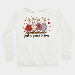 Preppy Valentine Goose Cute Lover Aesthetic Hoodie