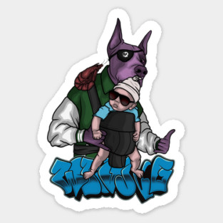 Crazy Dog Pirat Sticker