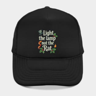 Light The Lamp Not The Rat Funny Christmas Matching Family Hat