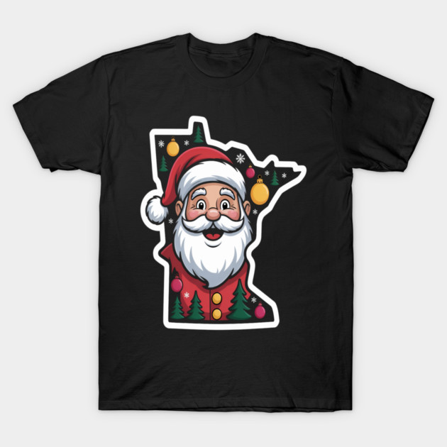 Christmas Map Santa Hug - Christmas Map Santa Hug - T-Shirt | TeePublic