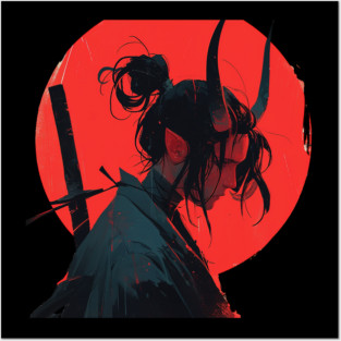 Devil Samurai Warrior - Dark Demon Posters and Art
