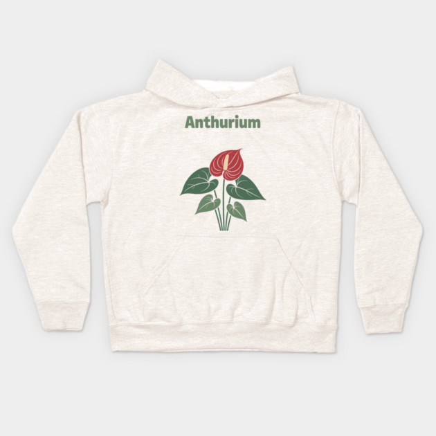 Anthurium Kids Hoodie by CreativeSage