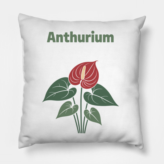 Anthurium Pillow by CreativeSage