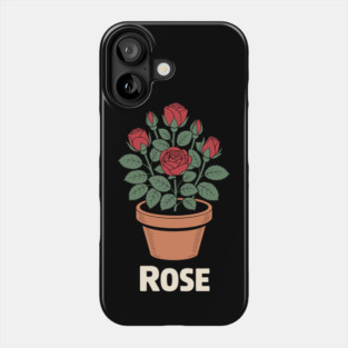 Rose in a pot Phone Case