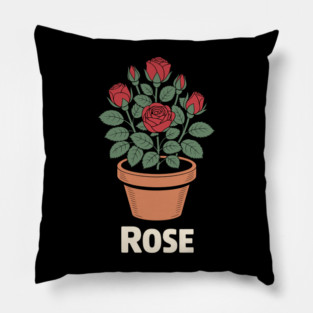 Rose in a pot Pillow