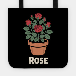 Rose in a pot Tote