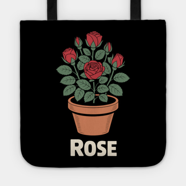 Rose in a pot Tote by CreativeSage