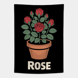 Rose in a pot Tapestry