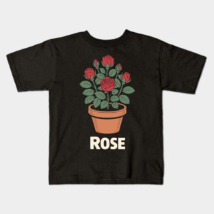 Rose in a pot Kids T-Shirt