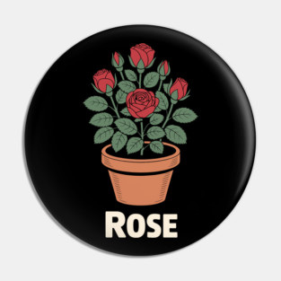 Rose in a pot Pin