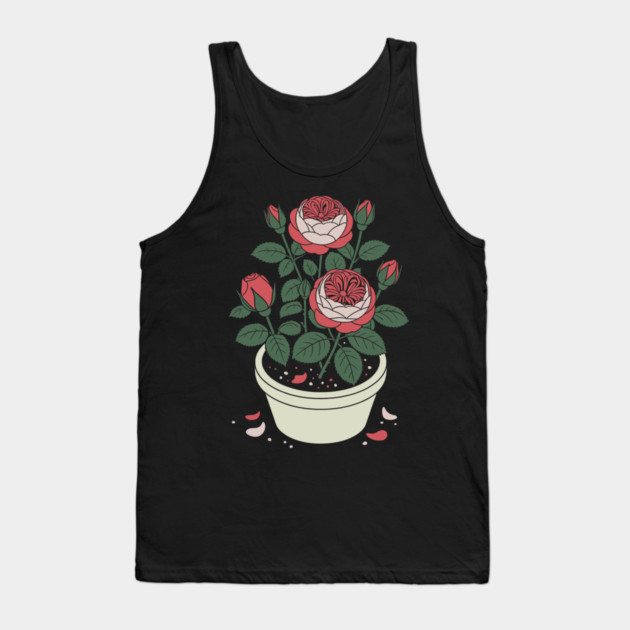 Rose plant in a pot Tank Top by CreativeSage